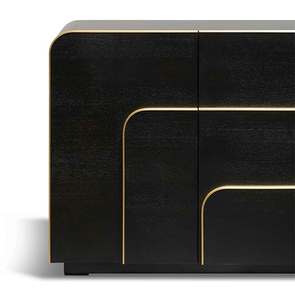 Harley 2m Buffet Unit - Textured Espresso Black