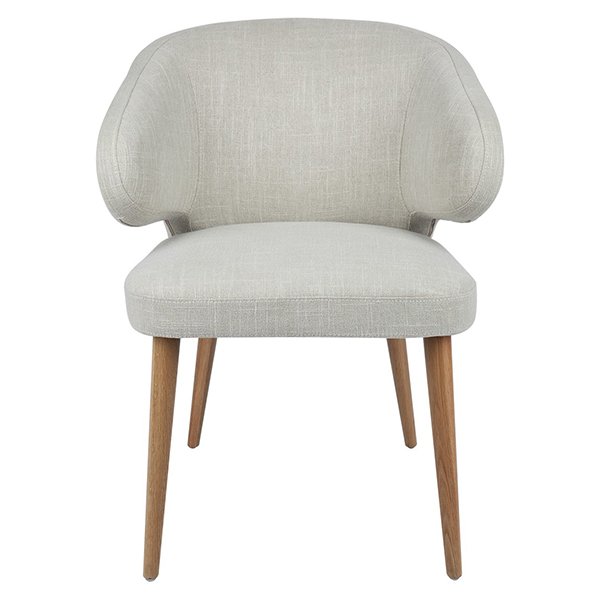 Harlow Natural Dining Chair - Natural Linen