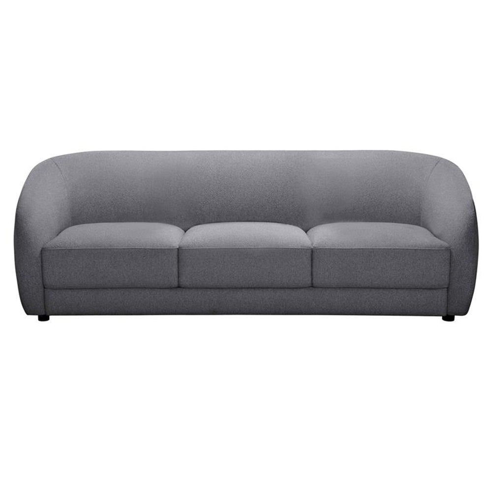 Harper Fabric 3 Seater Sofa - Dark Grey