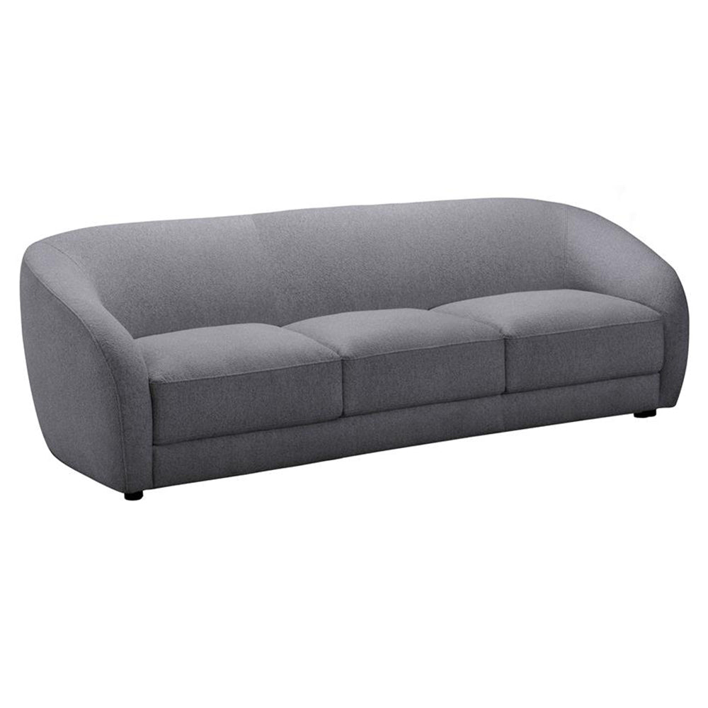 Harper Fabric 3 Seater Sofa - Dark Grey