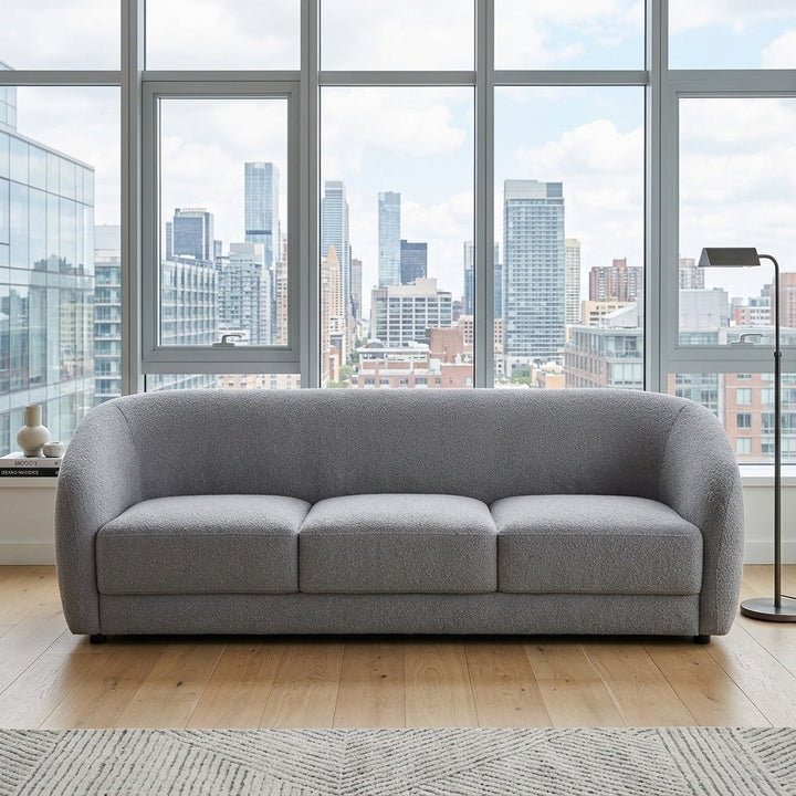 Harper Fabric 3 Seater Sofa - Dark Grey