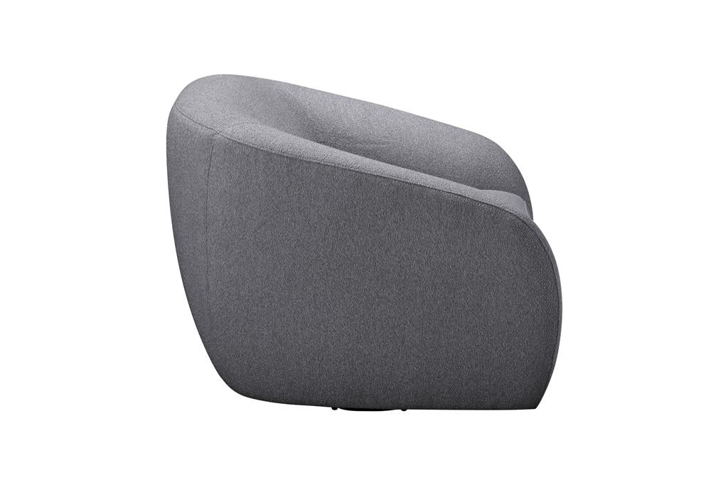 Harper Swivel Fabric Armchair - Dark Grey