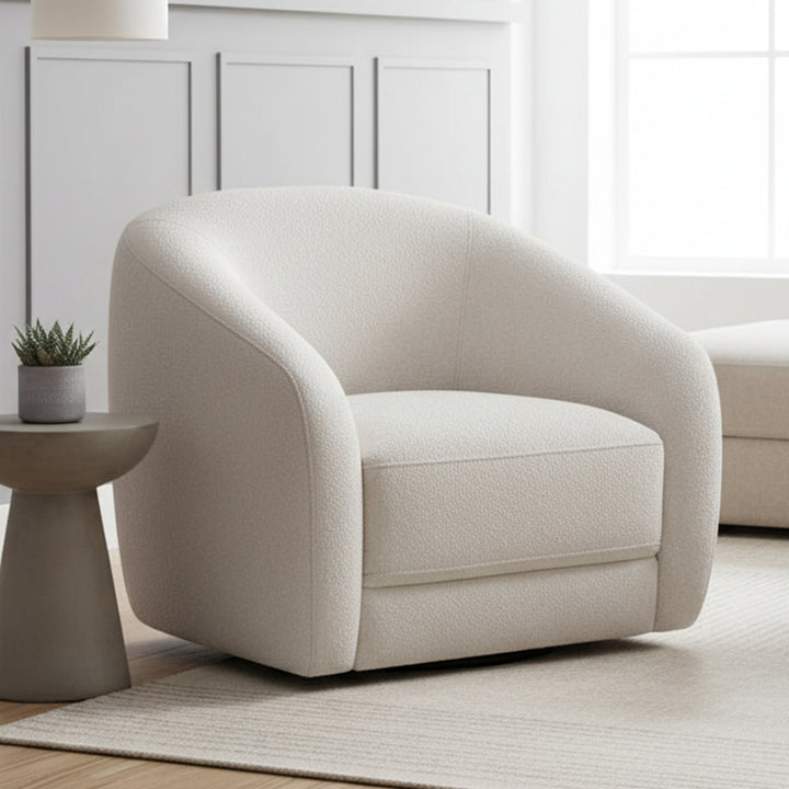 Harper Swivel Fabric Armchair