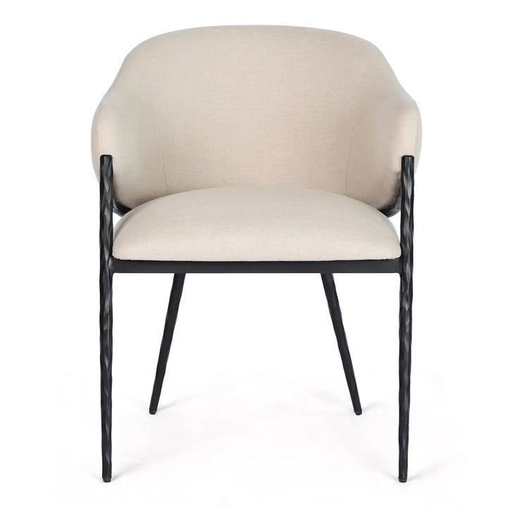 Hawkesbury Black Dining Chair with Arms - Natural