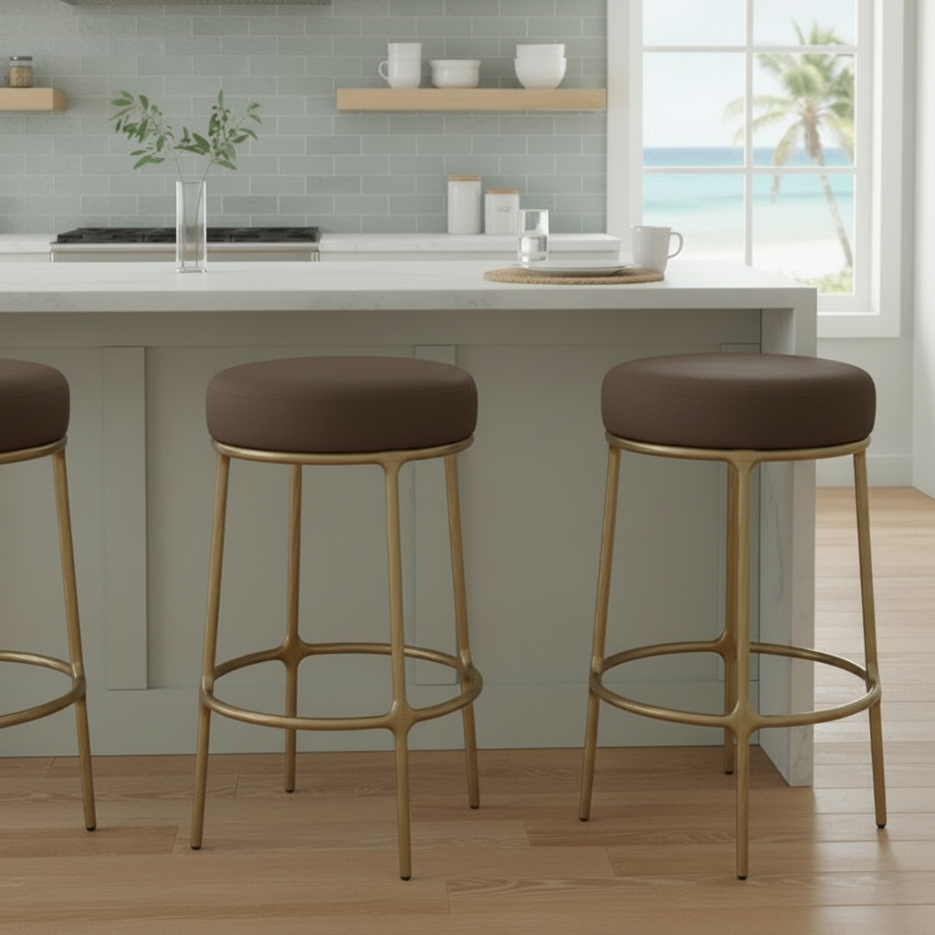 Hawkesbury Kitchen Stool - Brown