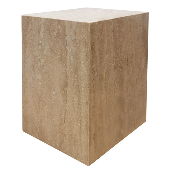 Hendrix Travertine Side Table