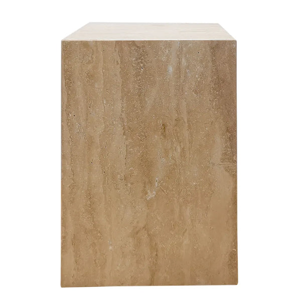 Hendrix Travertine Side Table