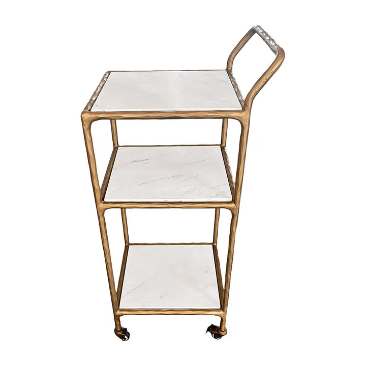 Hailey Marble Square Bar Cart