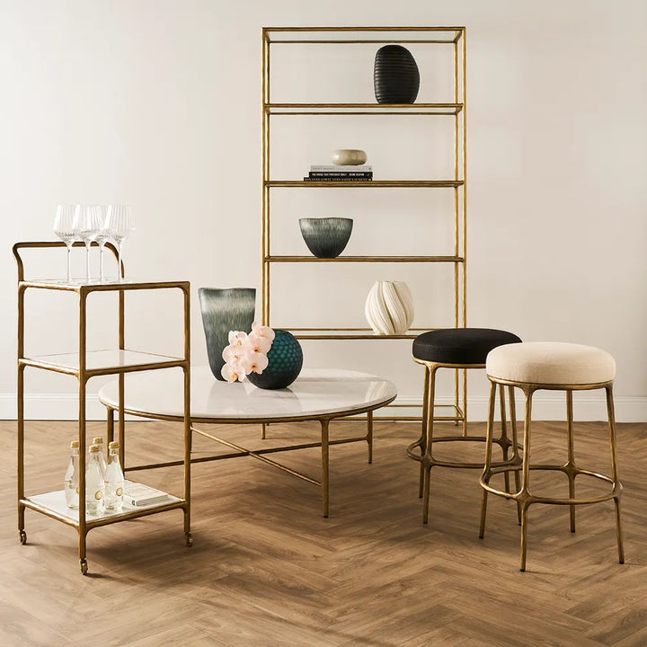 Hailey Marble Square Bar Cart