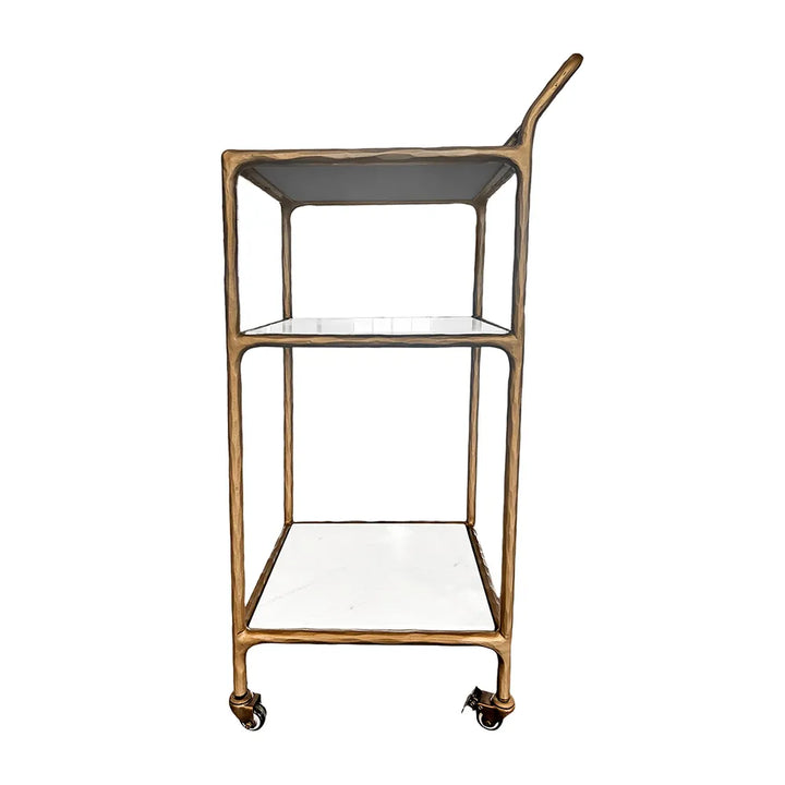 Hailey Marble Square Bar Cart