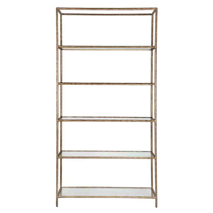 Heston Shelving Unit - Brass