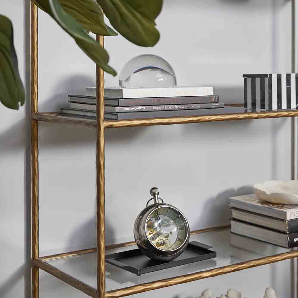 Heston Shelving Unit - Brass