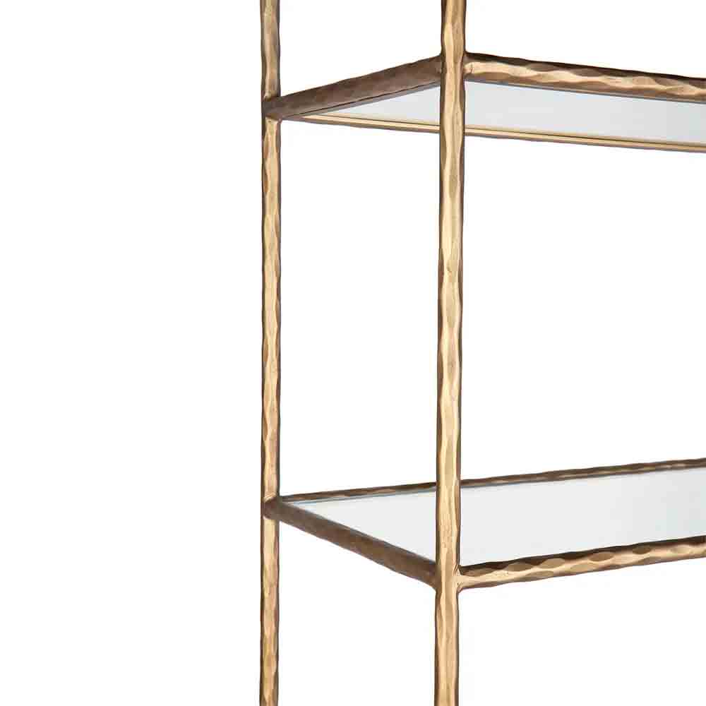 Heston Shelving Unit - Brass