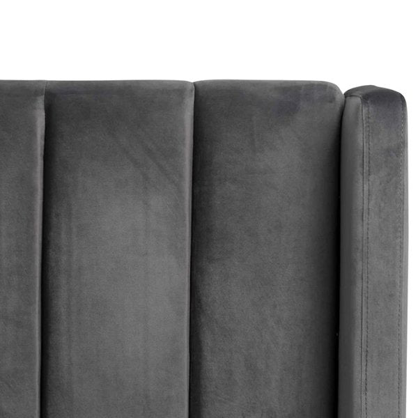 Hillsdale King Bed Frame - Charcoal Velvet