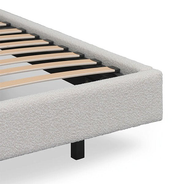 Hillsdale King Bed Frame - Snow Boucle