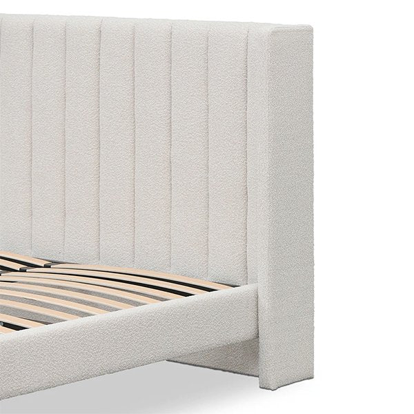 Hillsdale King Bed Frame - Snow Boucle