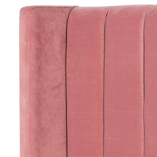 Hillsdale King Bed Frame - Blush Peach Velvet