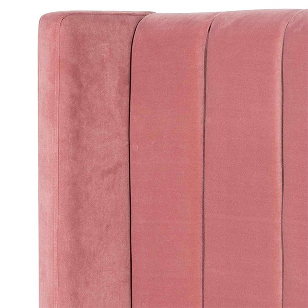 Hillsdale Queen Bed Frame - Blush Peach Velvet
