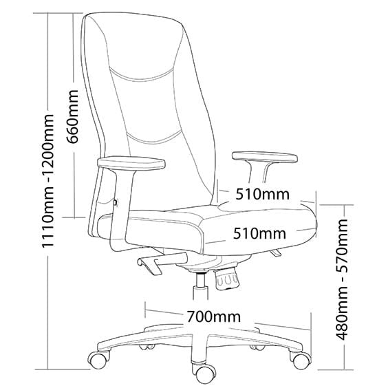 Hilton High Back PU Leather Executive Office Chair