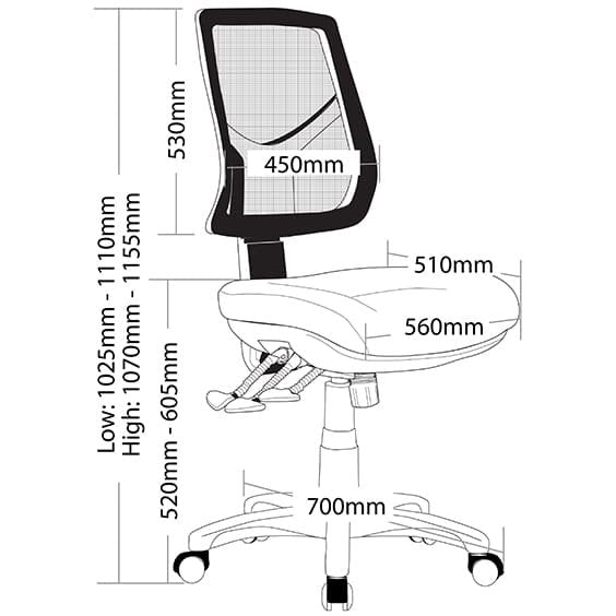 Hino High Back Mesh Ergonomic Office Chair