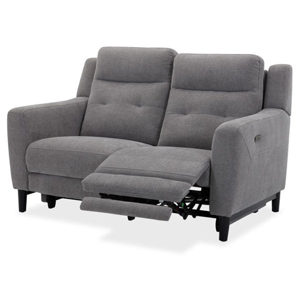 Hollydeen Fabric 2 Seater Electric Recliner Sofa - Grey