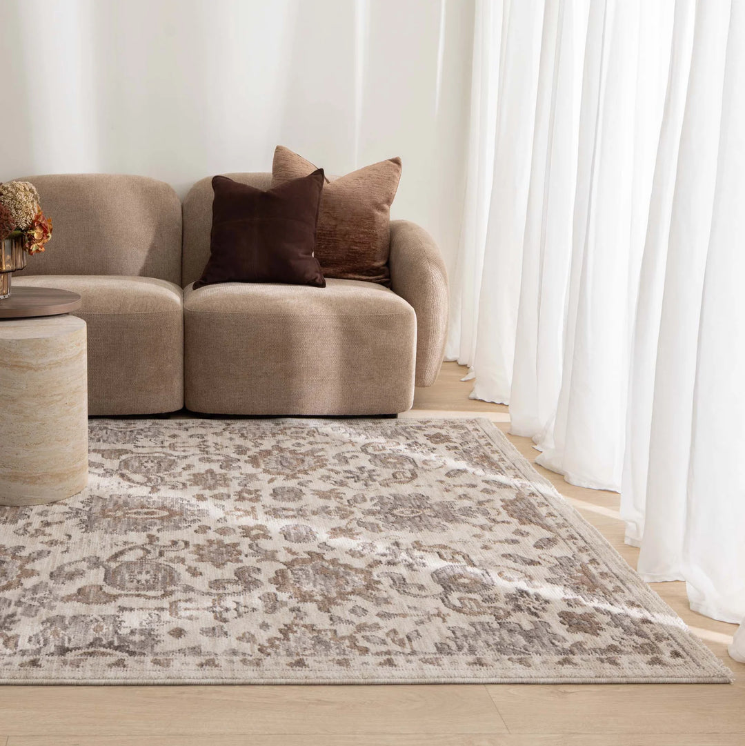 Horizon Grey Beige Traditional Rug