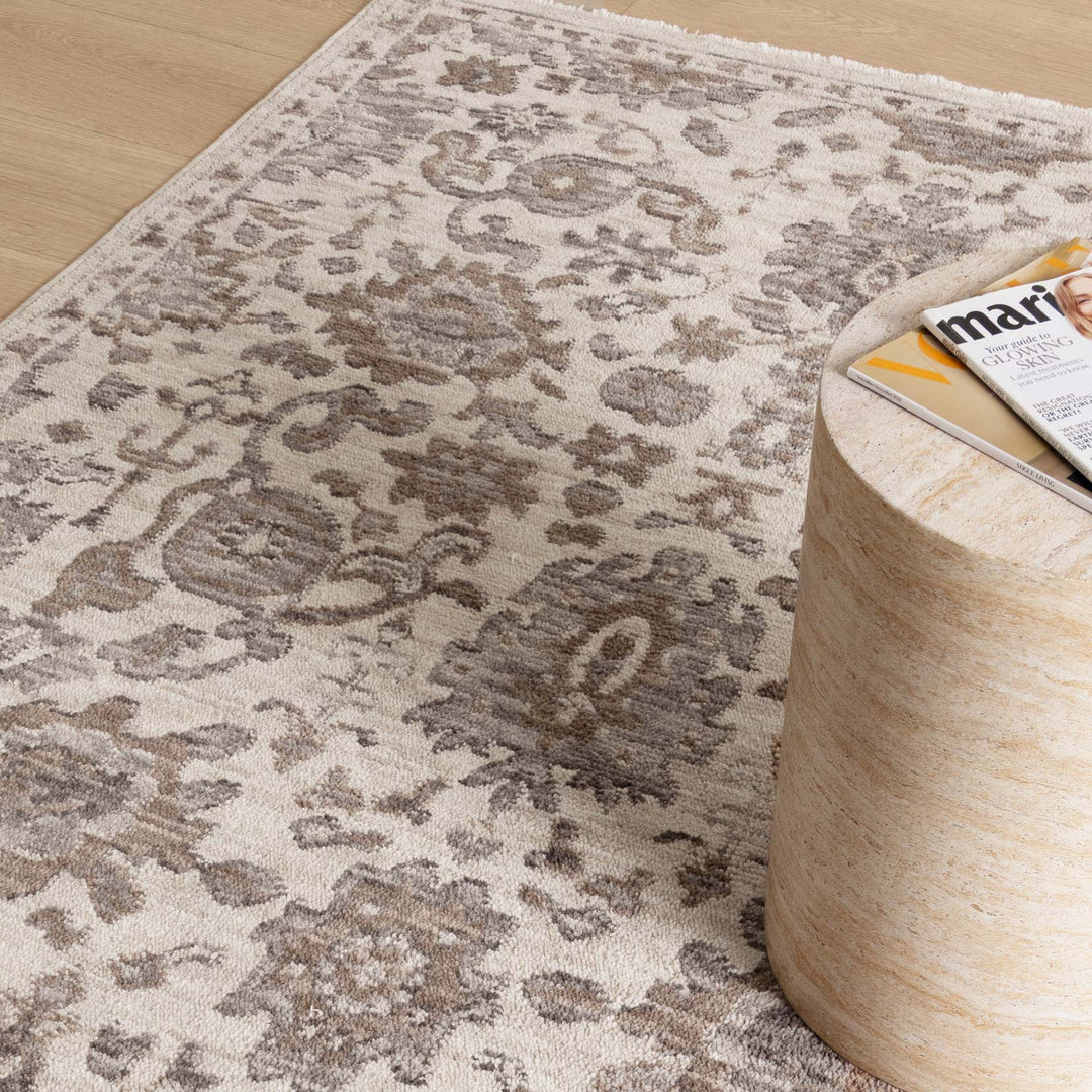 Horizon Grey Beige Traditional Rug