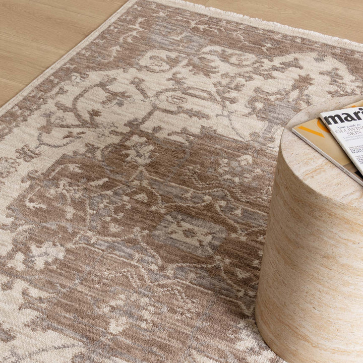 Horizon Ivory Beige Medallion Rug