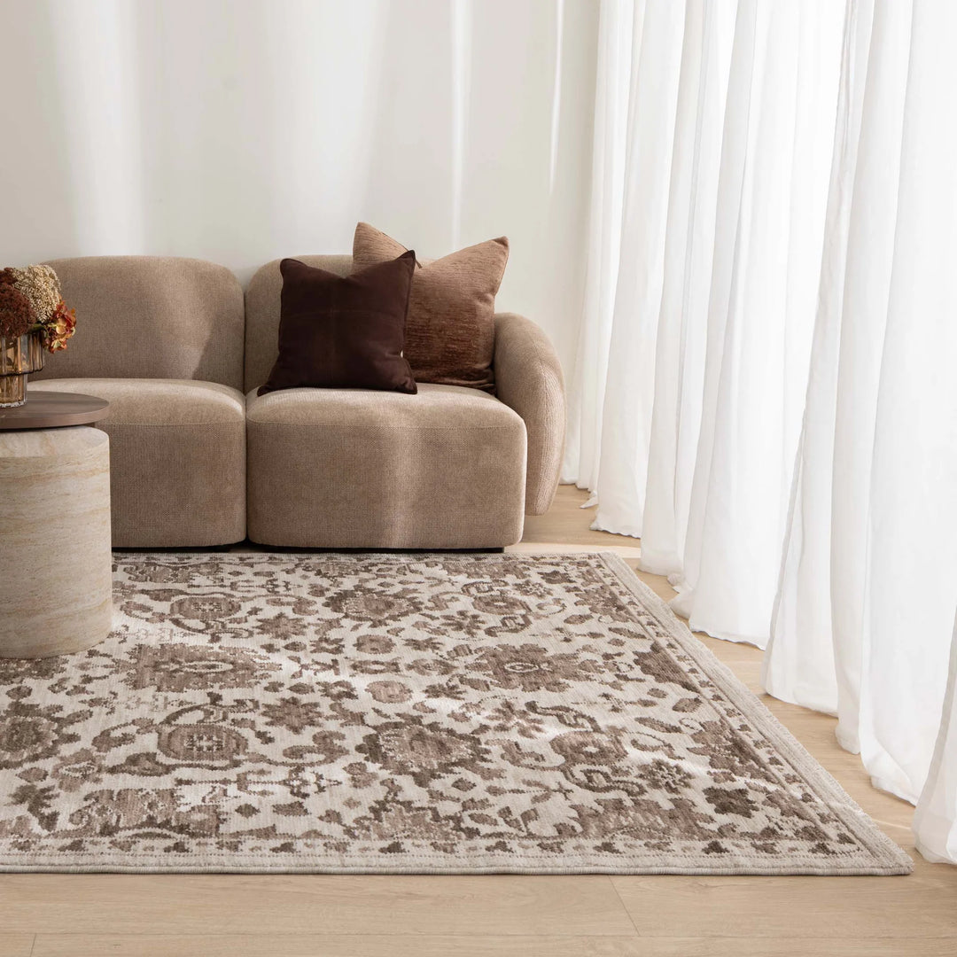 Horizon Ivory Brown Traditional Rug