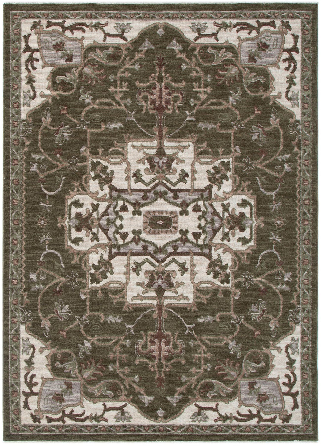 Horizon Olive Green Medallion Rug