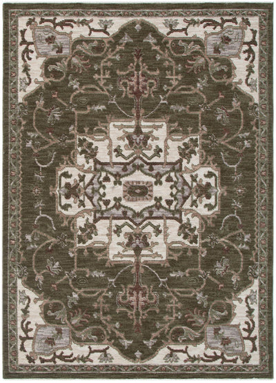 Horizon Olive Green Medallion Rug