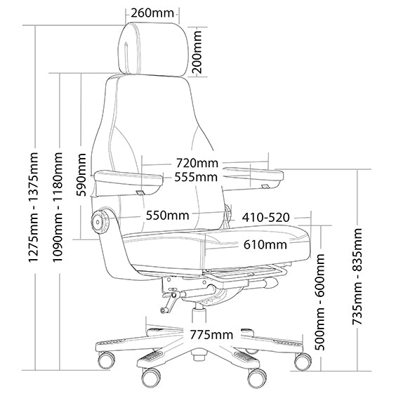 Houston Ergonomic Heavy Duty 230KG Premium Office Chair