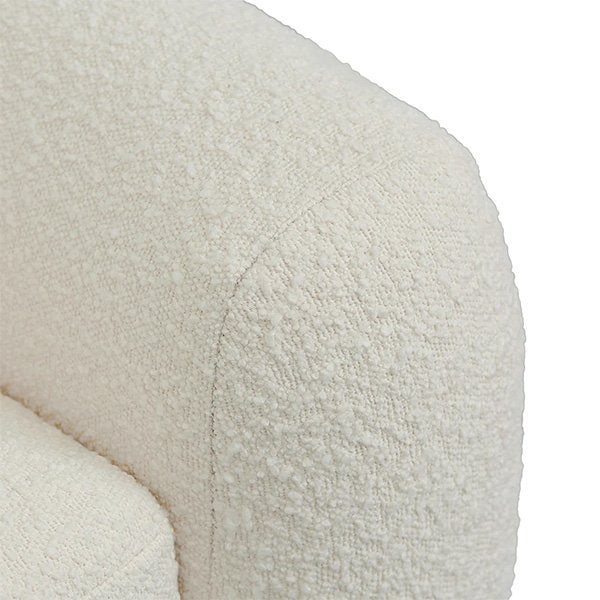 Howard Swivel Armchair - Ivory White Boucle