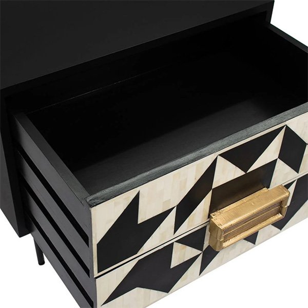 Huxley Bone Inlay Bedside Table