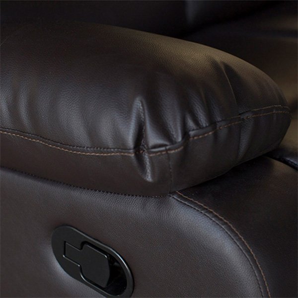 Ipanema 3 Seater Faux Leather Recliner Sofa - Brown