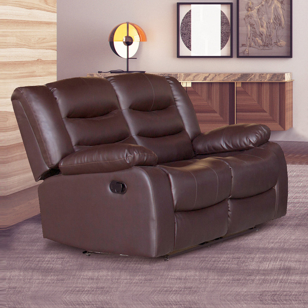 Ipanema Eco Leather 2 Seater Recliner Sofa - Dark Brown
