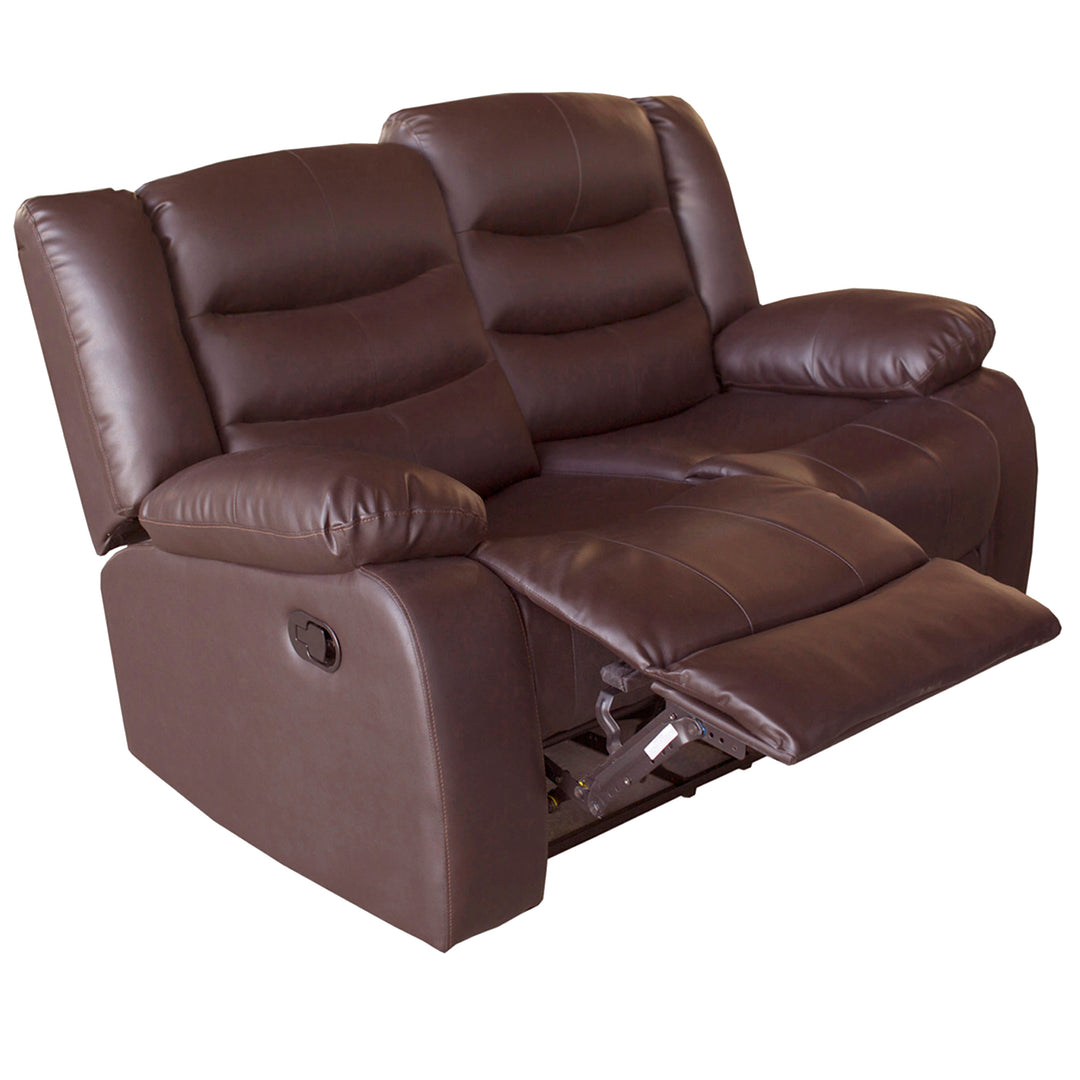 Ipanema Eco Leather 2 Seater Recliner Sofa - Dark Brown