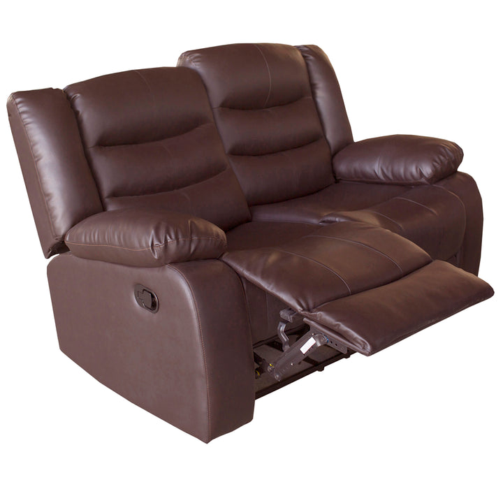 Ipanema Eco Leather 2 Seater Recliner Sofa - Dark Brown