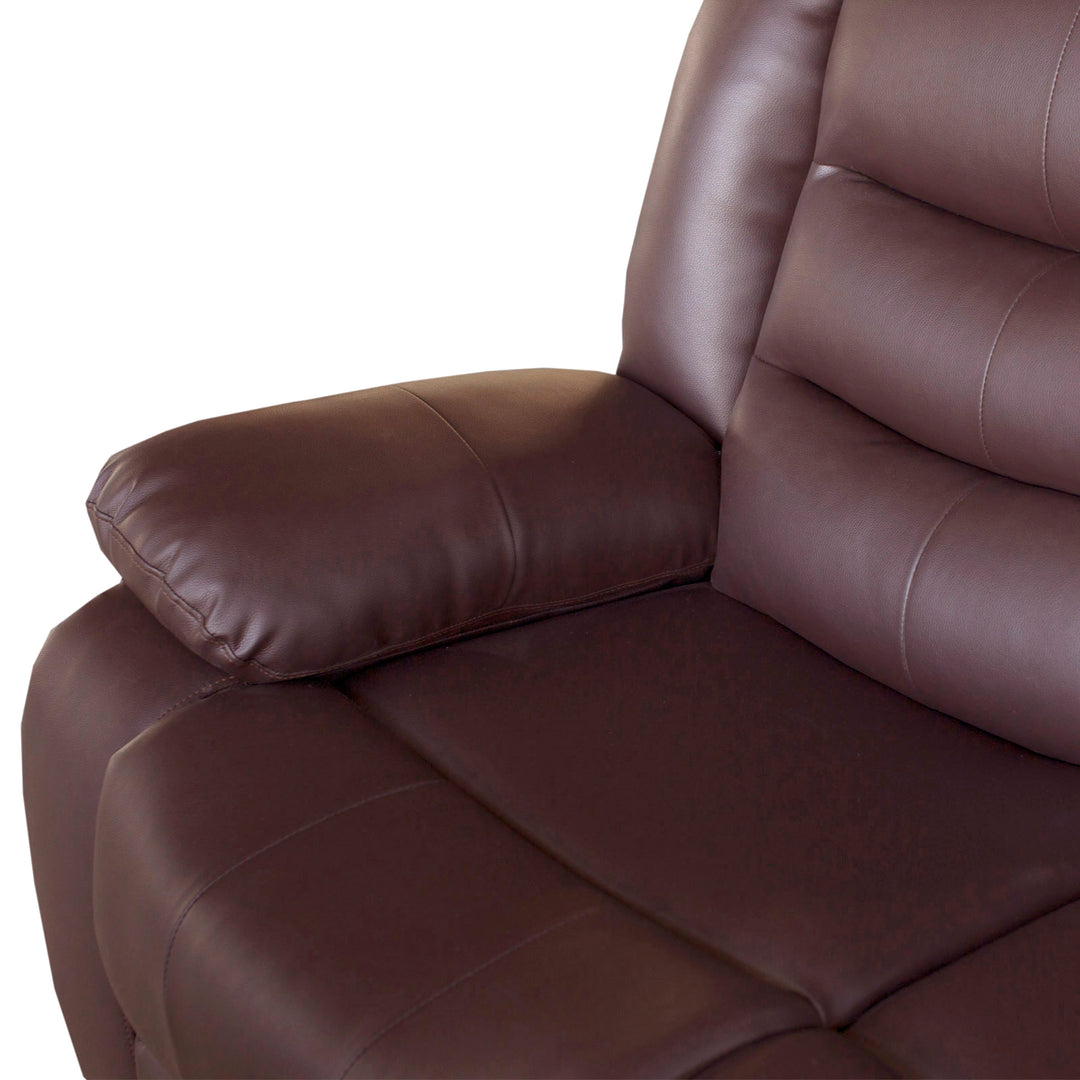 Ipanema Eco Leather 2 Seater Recliner Sofa - Dark Brown