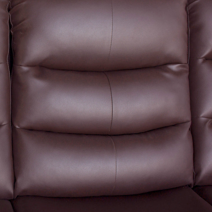 Ipanema Eco Leather 3 Seater Recliner Sofa - Dark Brown