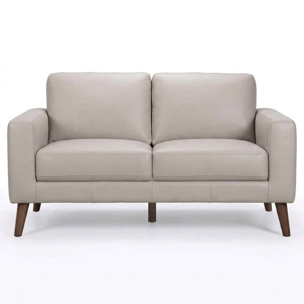 Ipswich 2 Seater Sofa - Beige Full Leather