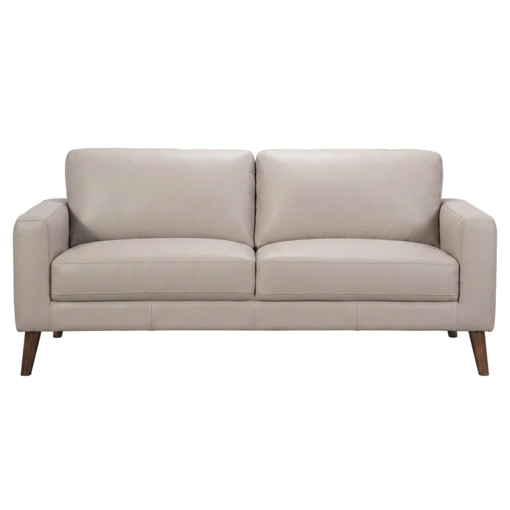 Ipswich 3 Seater Sofa - Beige Full Leather