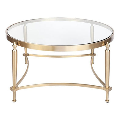 Jak Glass Coffee Table - Gold
