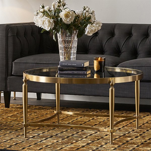 Jak Glass Coffee Table - Gold