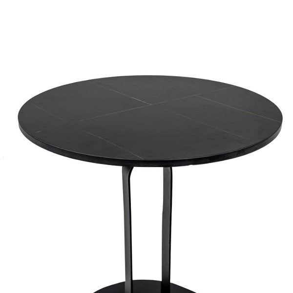 Janice Round Side Table - Full Black