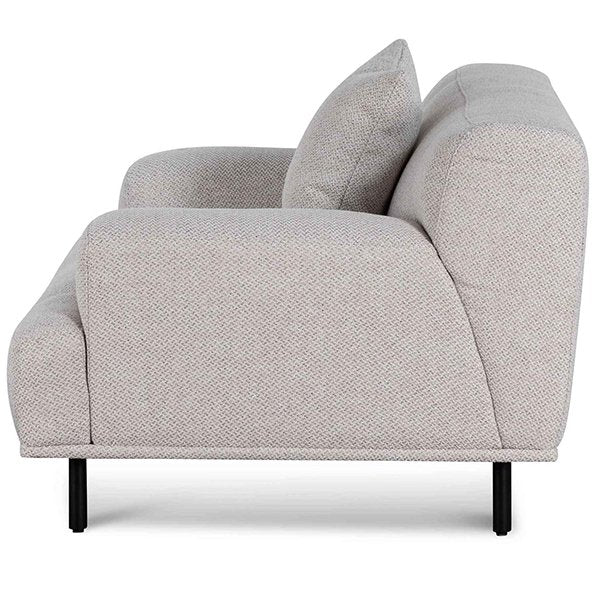 Jasleen Fabric Armchair - Sterling Sand with Black Legs