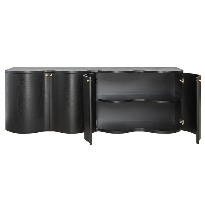 Jaya 2.15m Buffet Unit - Textured Espresso Black