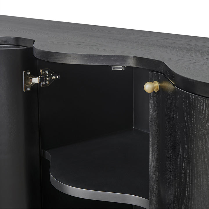 Jaya 2.15m Buffet Unit - Textured Espresso Black