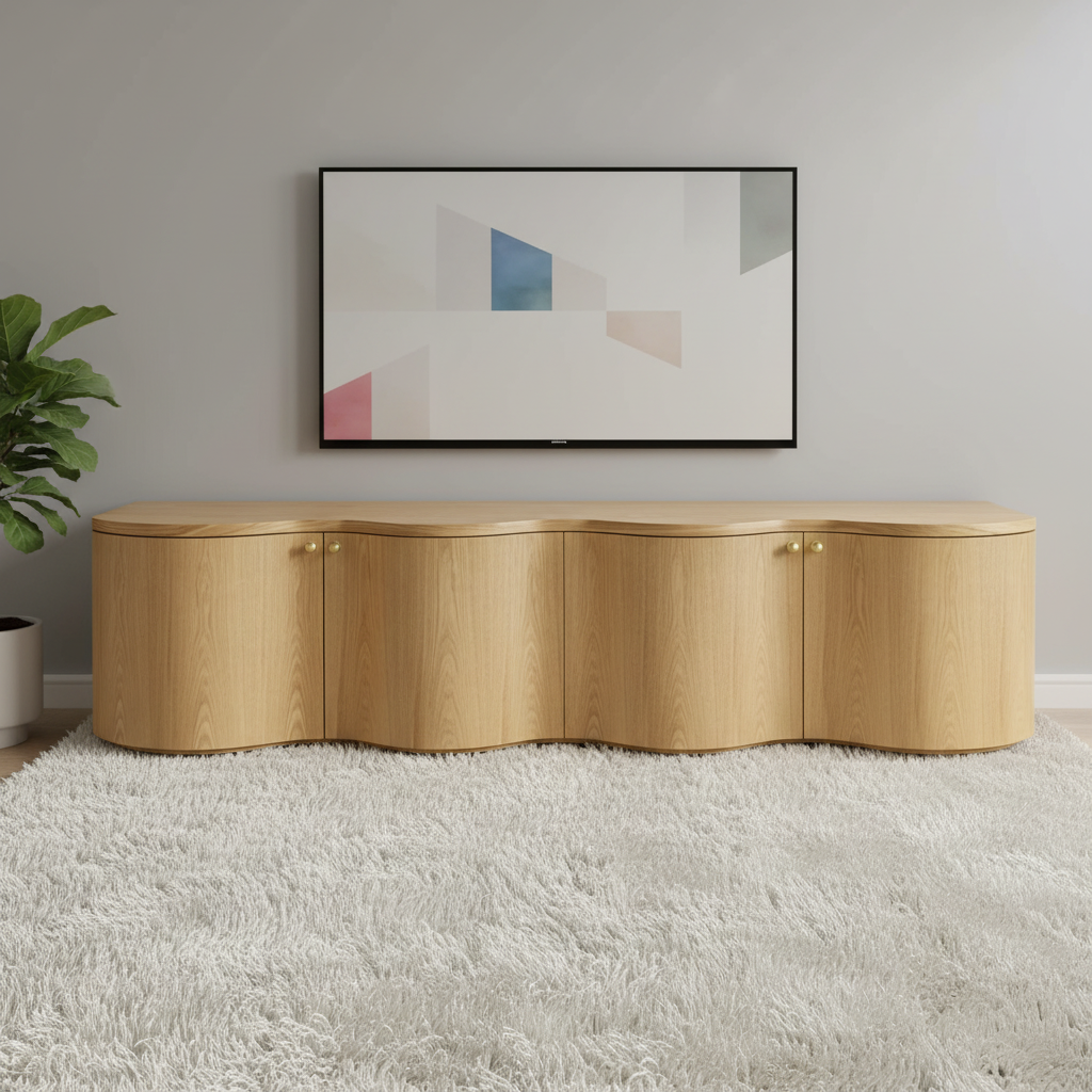 Jaya 2.15m TV Entertainment Unit - Natural