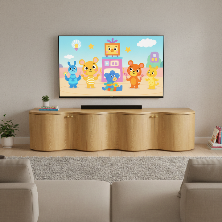 Jaya 2.15m TV Entertainment Unit - Natural